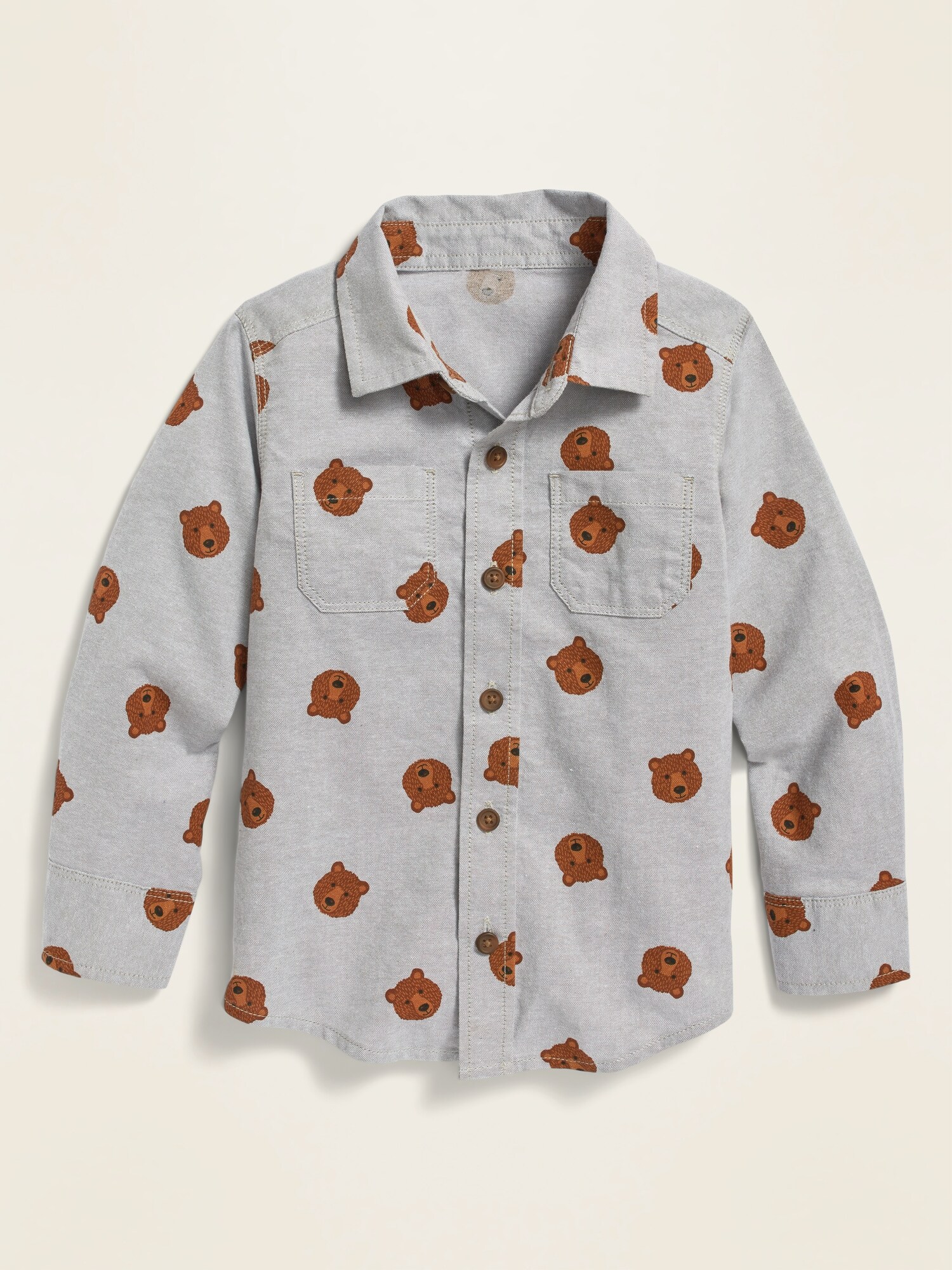 Printed Long-Sleeve Shirt for Toddler Boys