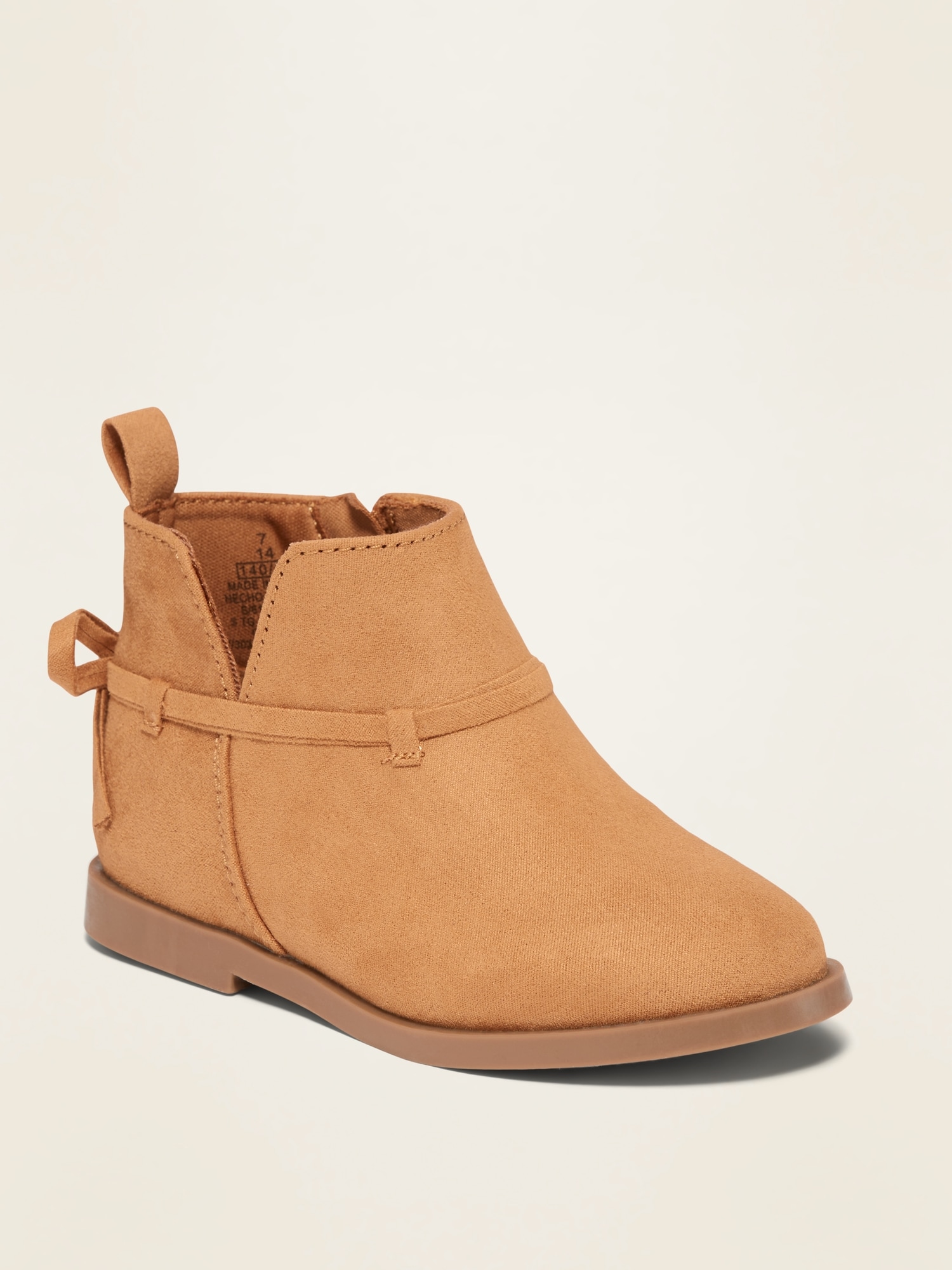 Faux-Suede Bow-Strap Booties for 