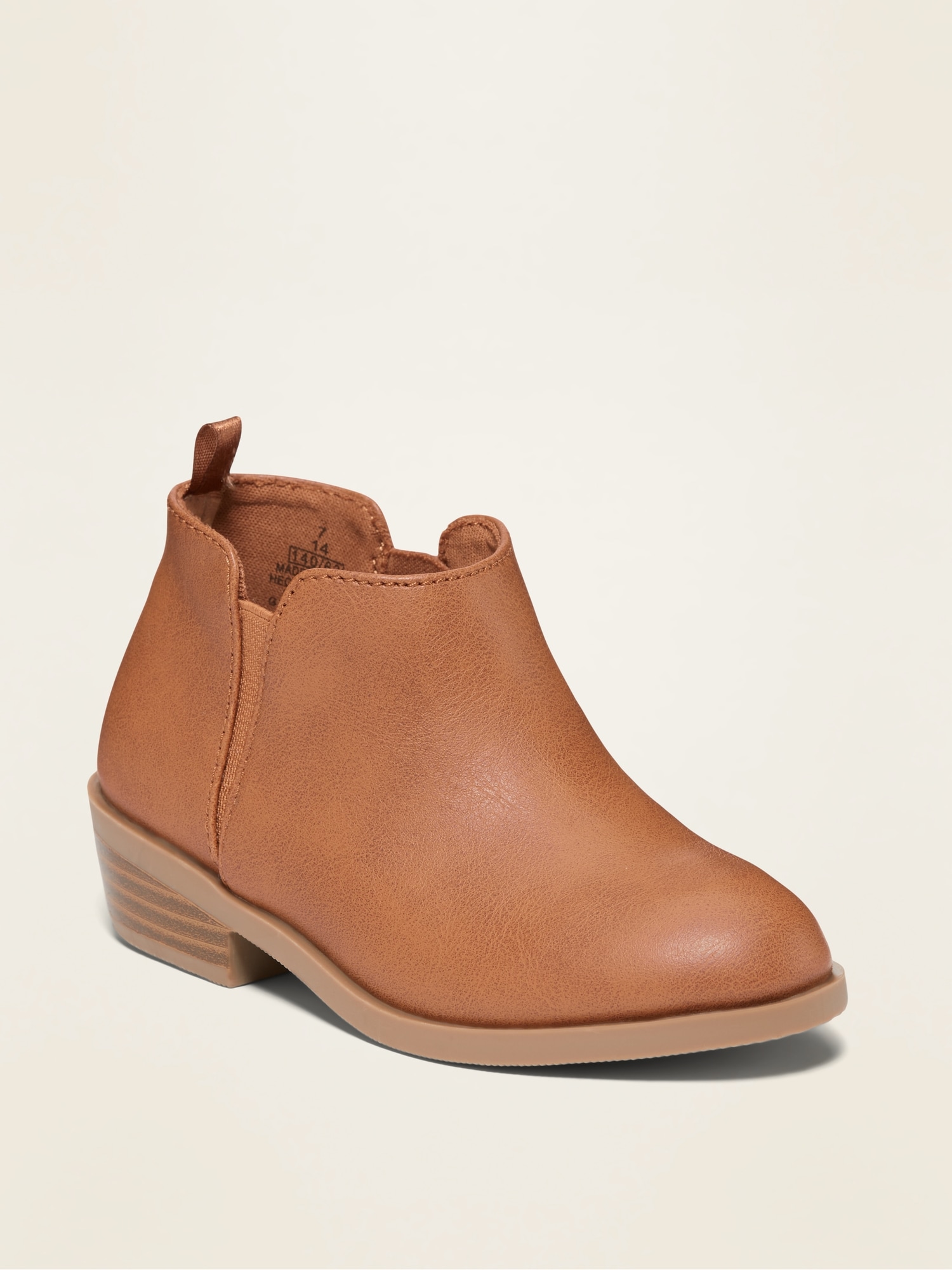Faux-Leather Ankle Boots for Toddler 