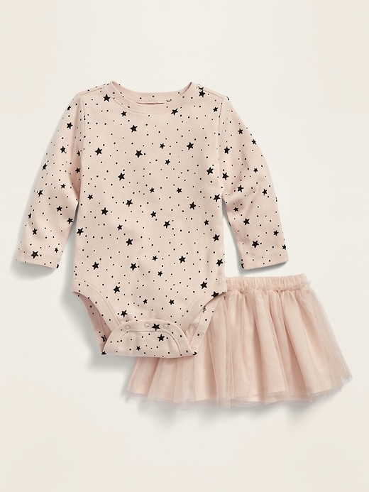 View large product image 1 of 1. Long-Sleeve Bodysuit and Tutu Skirt Set for Baby
