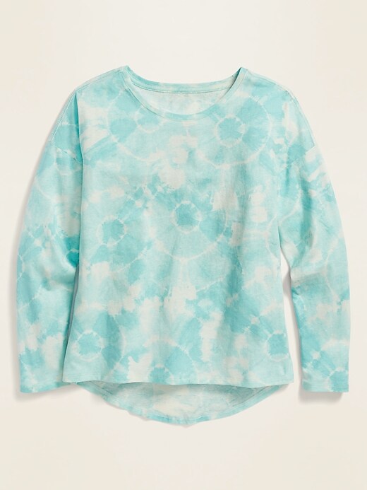 View large product image 1 of 1. Softest Scoop-Neck Long-Sleeve Printed Tee for Girls