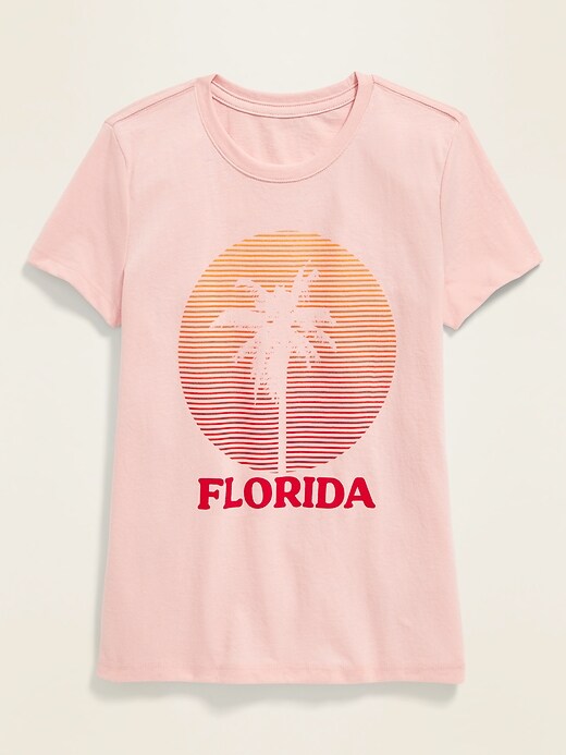 View large product image 1 of 1. Florida Graphic Soft-Washed Tee for Girls