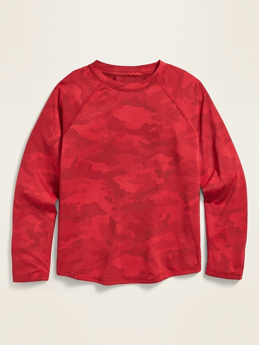 View large product image 1 of 1. Go-Dry Camo Long-Sleeve Performance Tee For Boys