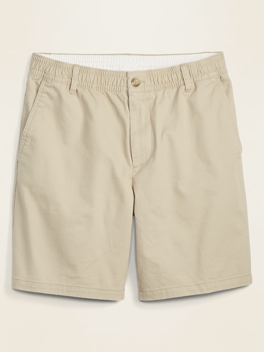 View large product image 2 of 2. Elastic-Waist Ultimate Built-In Flex Twill Shorts -- 8-inch inseam
