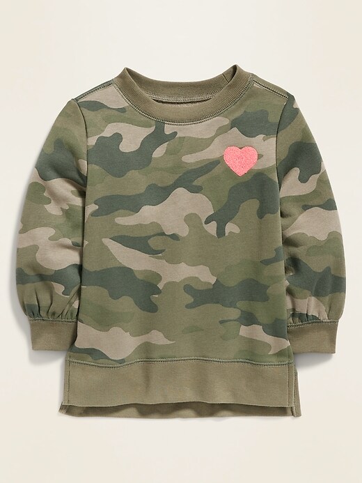 View large product image 1 of 1. Printed Tunic Sweatshirt for Toddler Girls