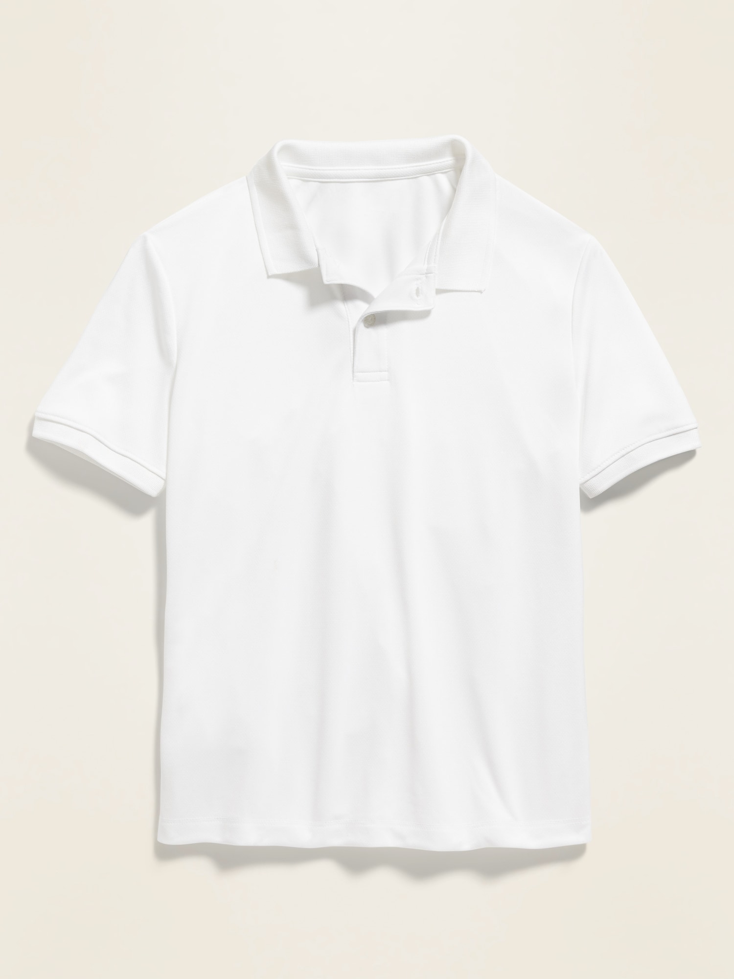 Old Navy Moisture-Wicking School Uniform Polo Shirt for Boys white. 1