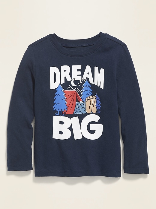 View large product image 1 of 1. Unisex Long-Sleeve Graphic Tee for Toddlers