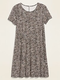 View large product image 3 of 3. Printed Jersey-Knit Swing Dress