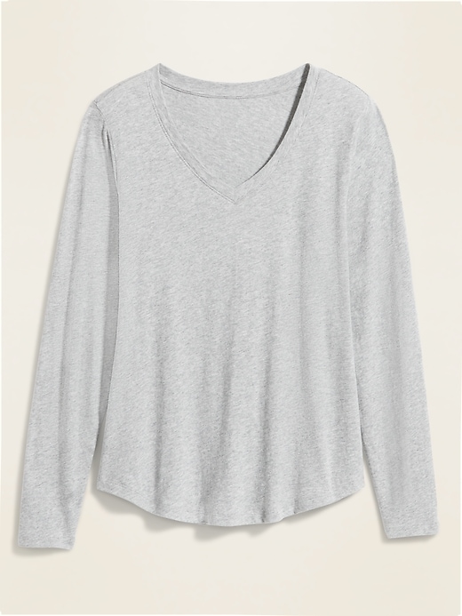 View large product image 2 of 2. EveryWear V-Neck Long-Sleeve Tee for Women