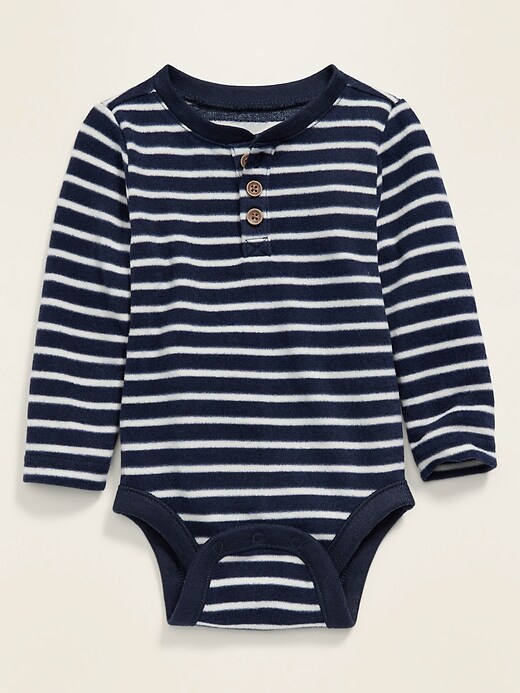 View large product image 1 of 1. Unisex Henley Bodysuit for Baby