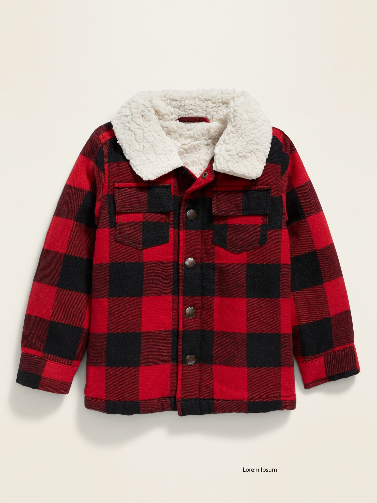 *Hot Deal* Unisex Sherpa-Lined Plaid Shirt Jacket for Toddler
