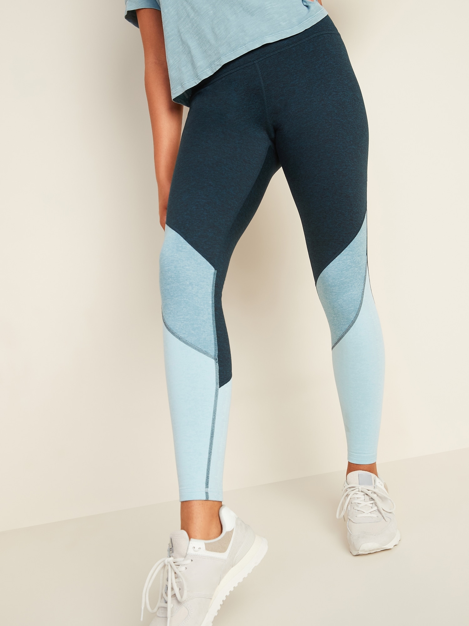High-Waisted CozeCore Color-Blocked Leggings for Women, Old Navy