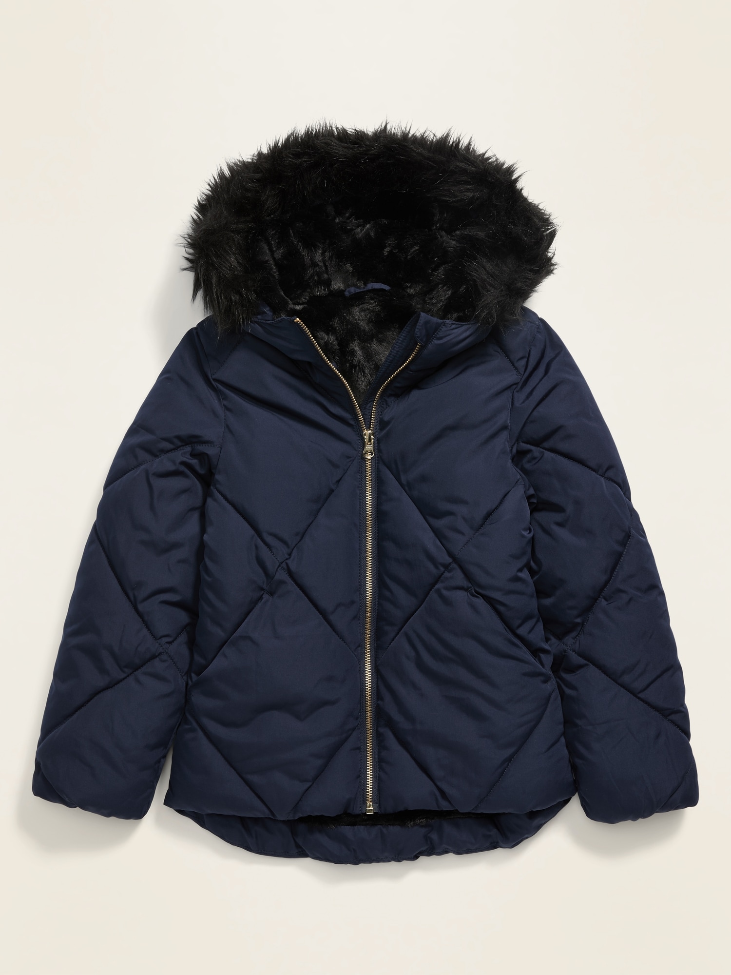 Frost-Free Faux-Fur Lined Hooded Puffer 