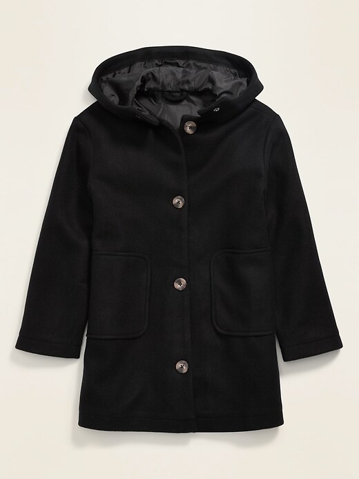 View large product image 1 of 2. Hooded Soft-Brushed Coat for Girls