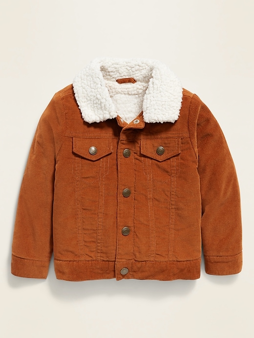 Old Navy Sherpa-Lined Corduroy Trucker Jacket for Toddler Boys. 1