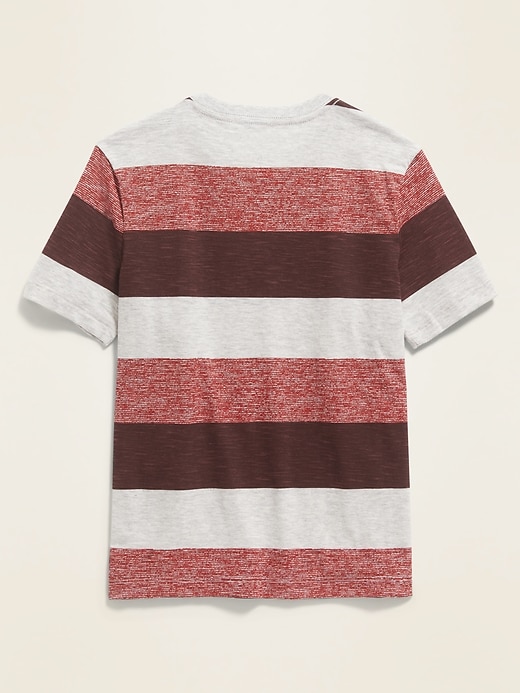 View large product image 2 of 2. Striped Slub-Knit Softest Short-Sleeve Tee For Boys