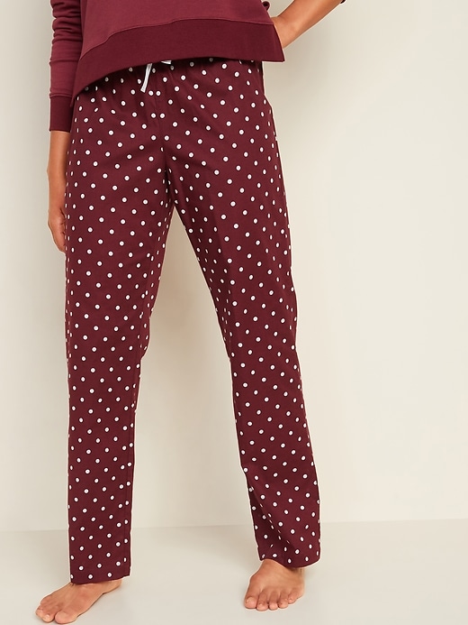 View large product image 1 of 3. Printed Poplin Pajama Pants for Women