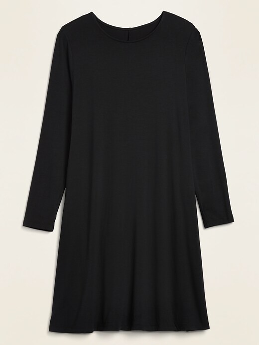 Jersey-Knit Long-Sleeve Swing Dress | Old Navy