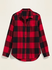 View large product image 3 of 3. Classic Plaid Flannel Shirt for Women