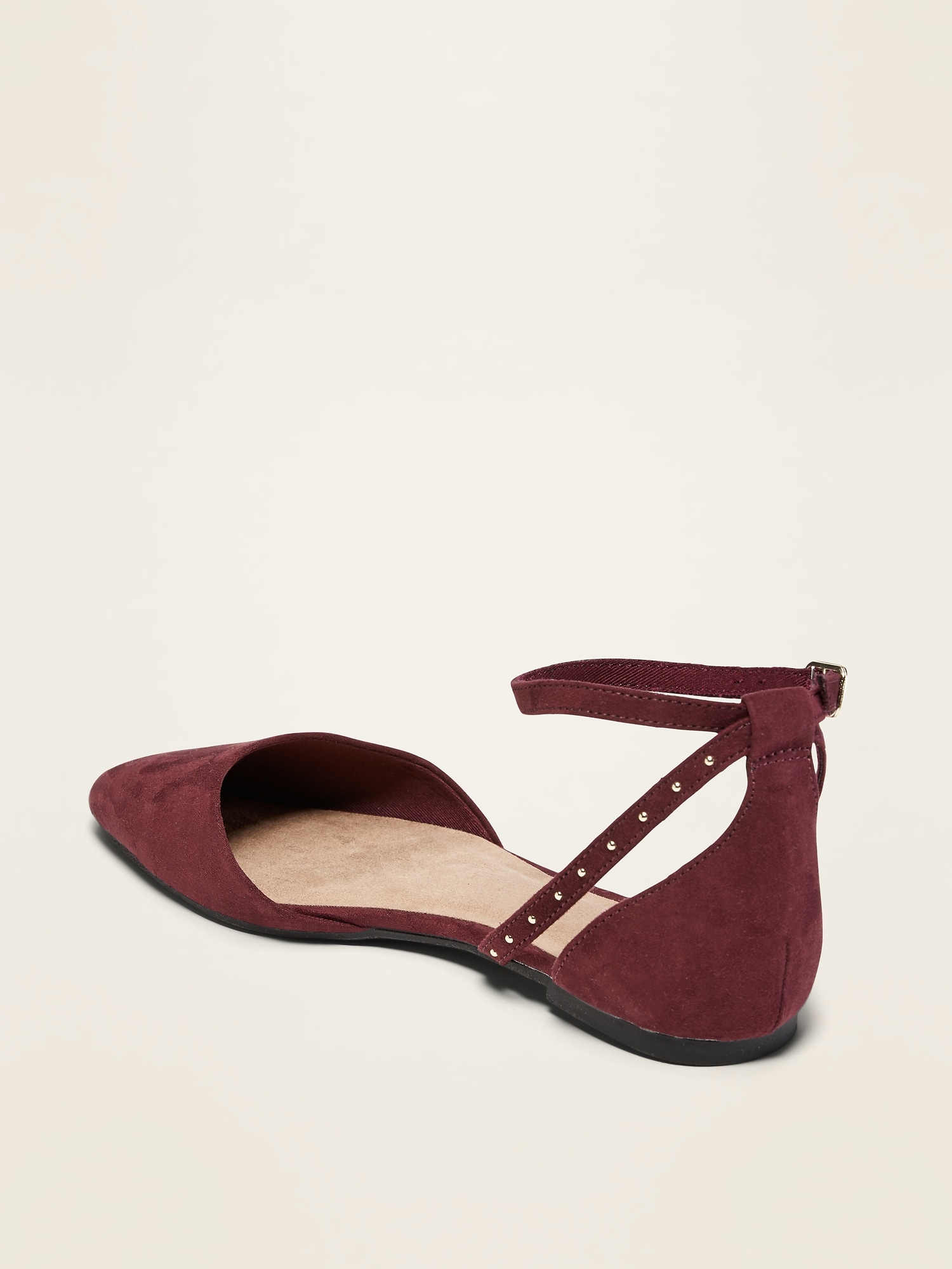 FauxSuede D'Orsay AnkleStrap Flats Old Navy