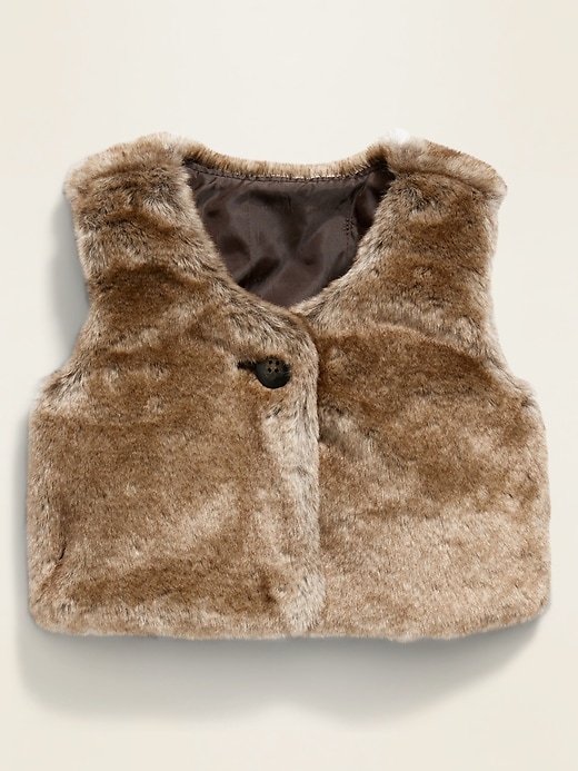 View large product image 1 of 2. Unisex Faux-Fur Vest for Baby