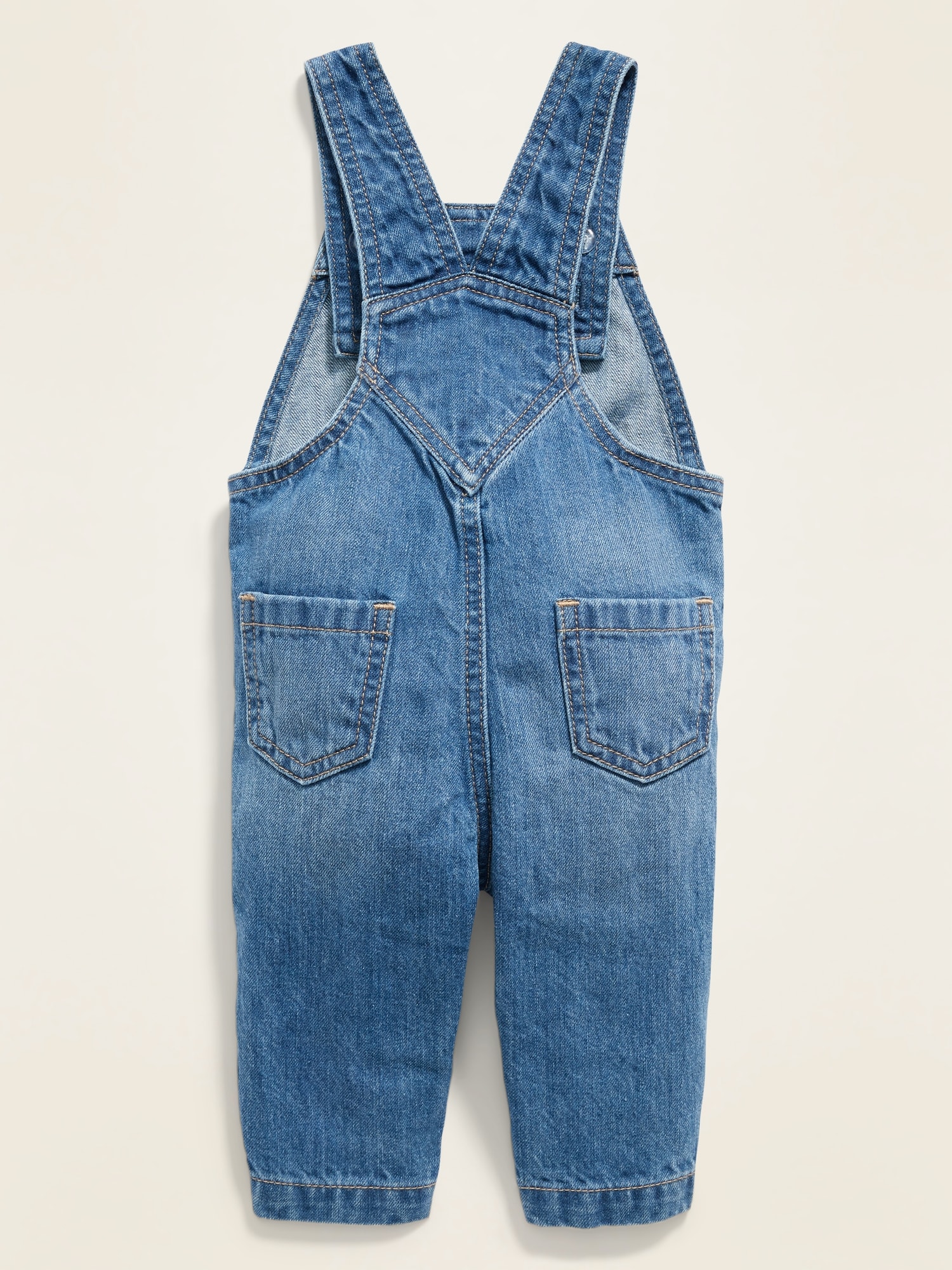 Floral-Embroidered Jean Overalls for Baby | Old Navy
