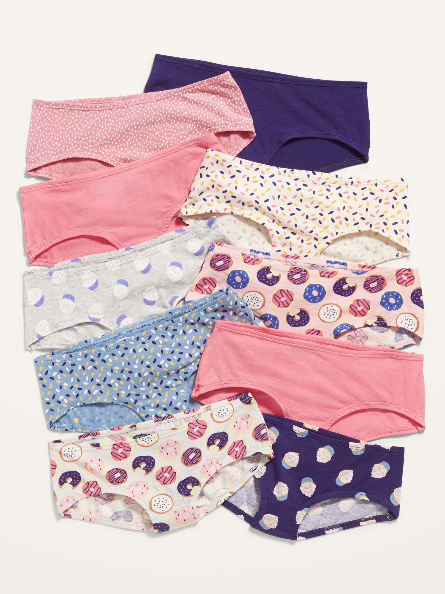 Printed 10-Pack Hipster Underwear for Girls