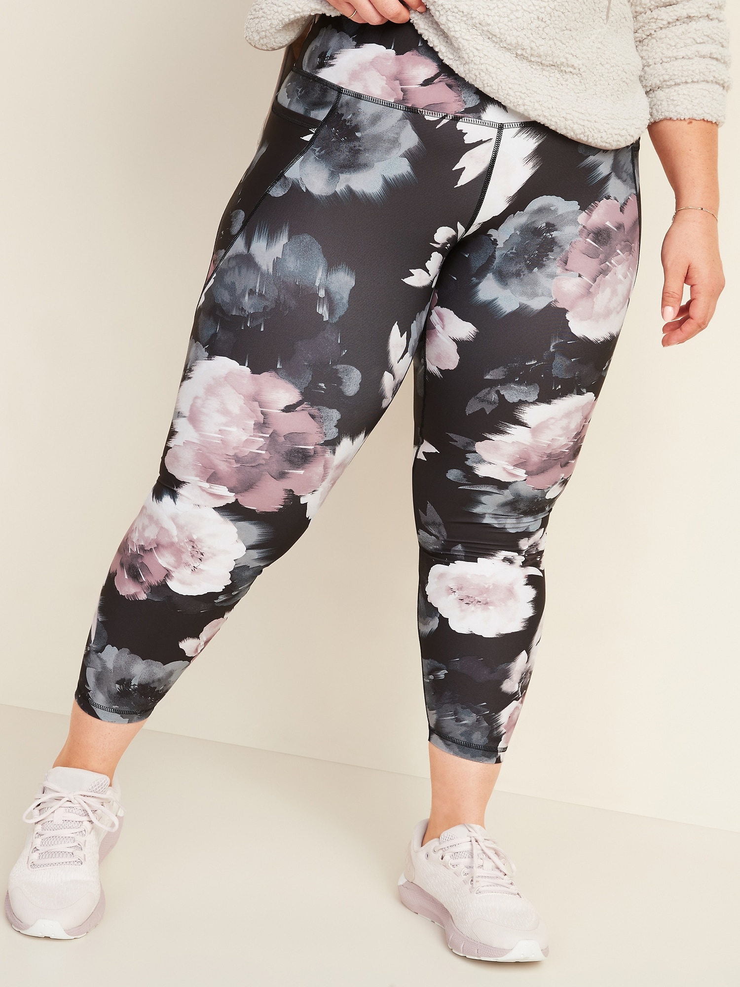High-Waisted PowerSoft 7/8-Length Plus-Size Leggings