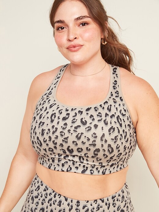 View large product image 1 of 3. Medium-Support Printed Plus-Size Sports Bra