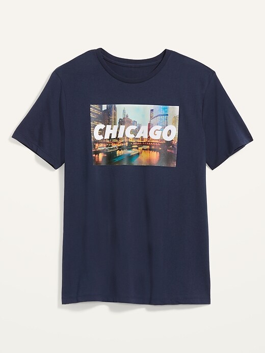 View large product image 1 of 1. Chicago Graphic Soft-Washed Tee for Men