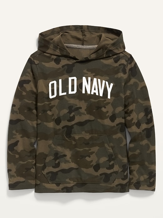 Old Navy Logo-Graphic Pullover Tee Hoodie for Boys. 1