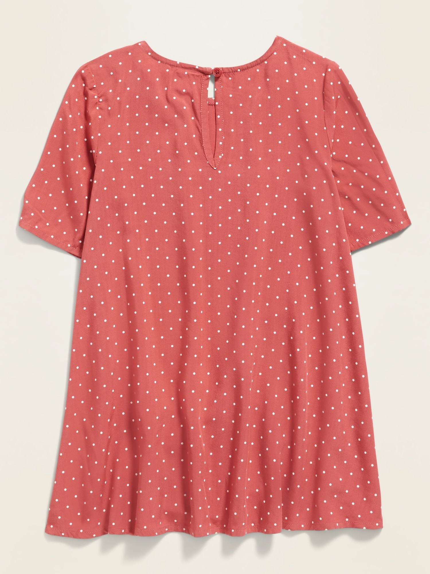 pink swing dress with sleeves