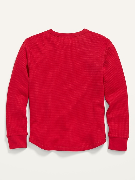 View large product image 2 of 2. Logo-Graphic Thermal-Knit Long-Sleeve Tee For Boys