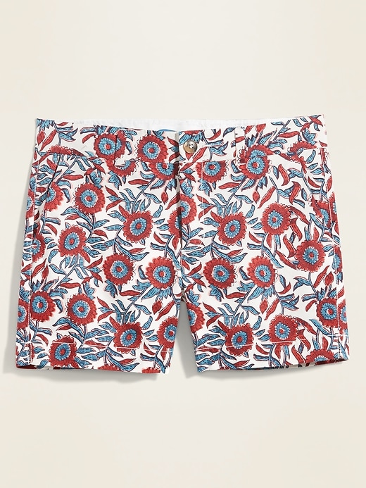View large product image 2 of 2. Mid-Rise Printed Everyday Shorts for Women -- 5-inch inseam