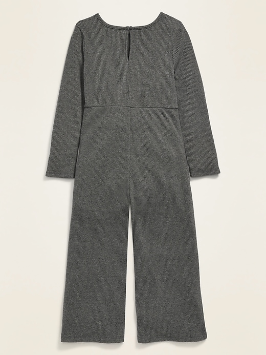 View large product image 2 of 3. Side-Tie Rib-Knit Jumpsuit for Girls