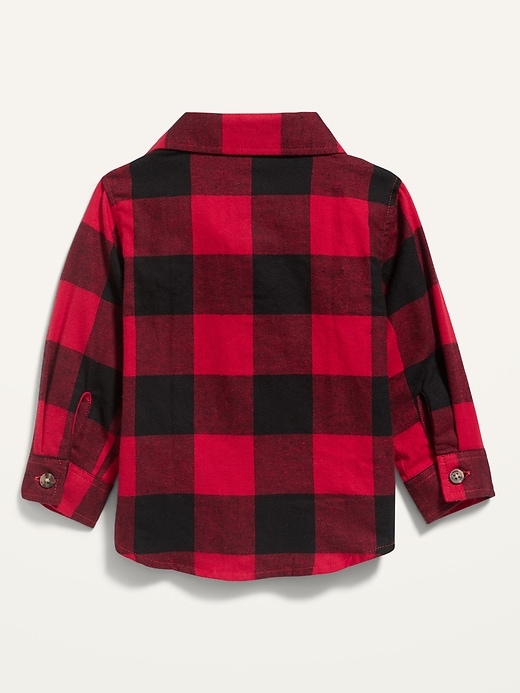 View large product image 2 of 2. Unisex Long-Sleeve Plaid Shirt for Baby
