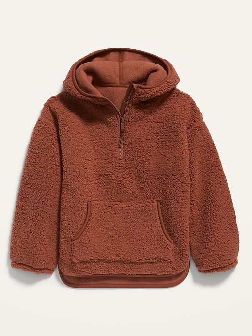 View large product image 1 of 1. Cozy Sherpa Half-Zip Hoodie for Girls