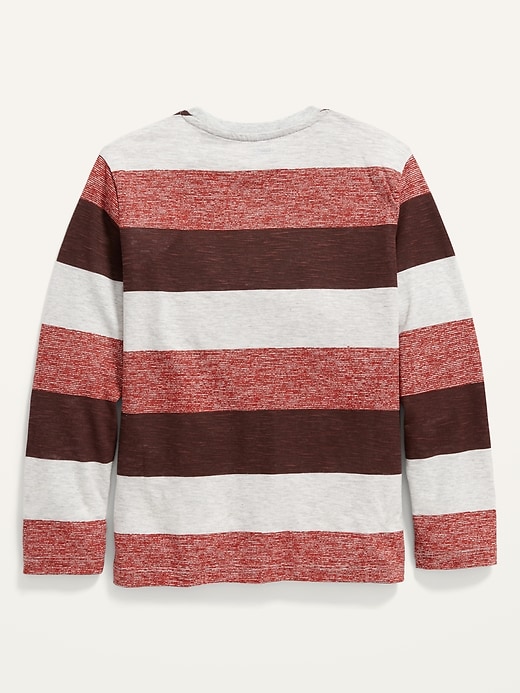 View large product image 2 of 2. Striped Slub-Knit Softest Long-Sleeve Tee for Boys