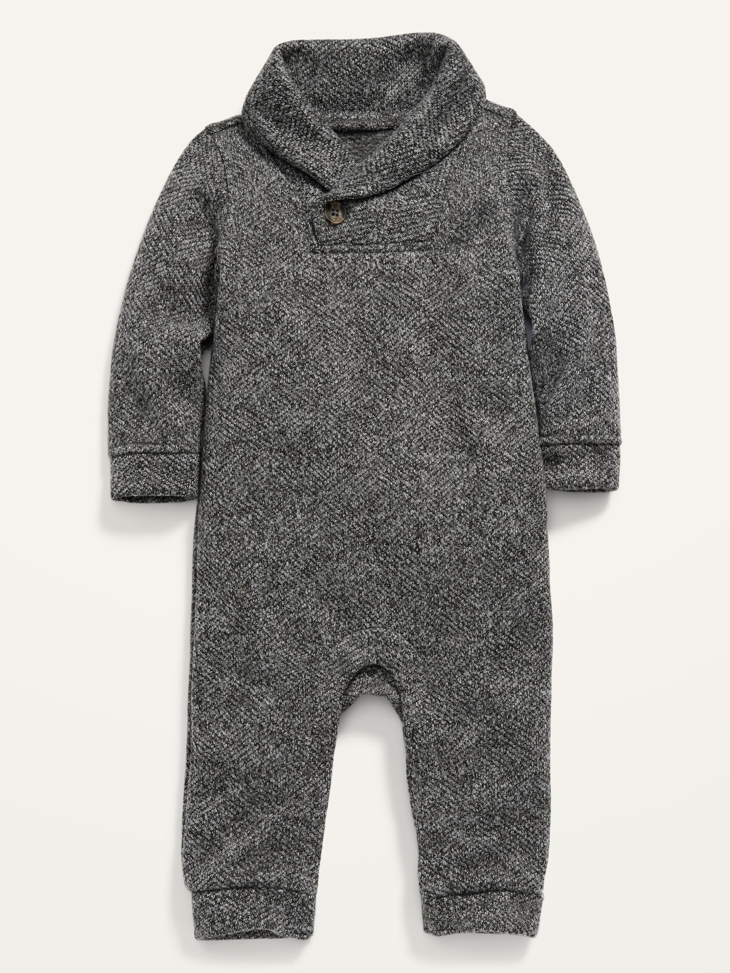 Unisex Shawl-Collar Sweater-Knit One-Piece for Baby | Old Navy