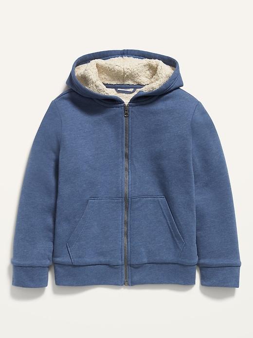 Old Navy Cozy Sherpa-Lined Zip Hoodie for Boys. 1