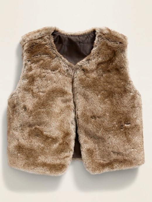 View large product image 1 of 2. Faux-Fur Cropped Vest for Toddler Girls