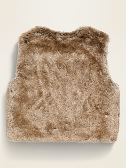 View large product image 2 of 2. Faux-Fur Cropped Vest for Toddler Girls