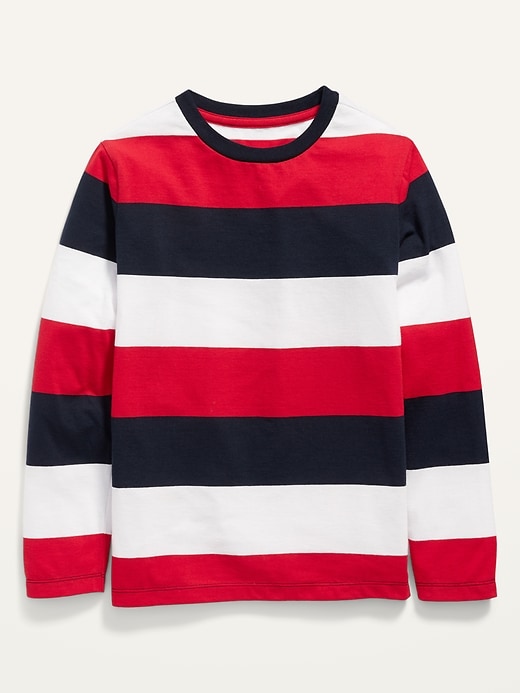 View large product image 1 of 1. Softest Long-Sleeve Striped Tee for Boys