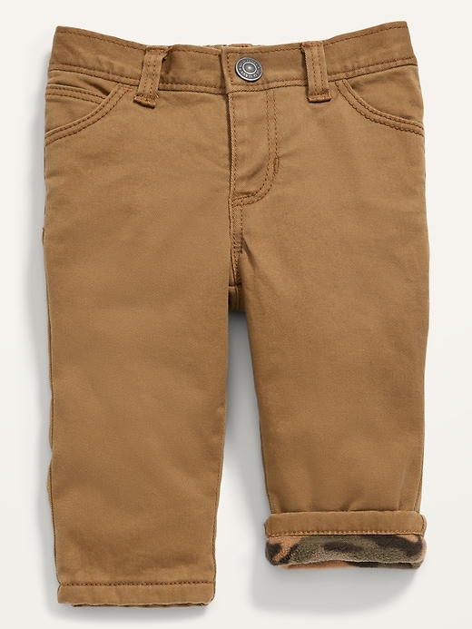 View large product image 1 of 2. Unisex Cozy-Lined Twill Pants for Baby