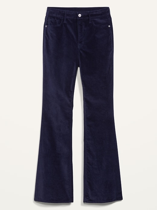 Image number 4 showing, Extra High-Waisted Velvet Flare Jeans for Women