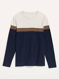 View large product image 3 of 3. Soft-Washed Color-Blocked Long-Sleeve Tee