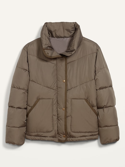 Image number 4 showing, Quilted Utility Puffer Jacket for Women