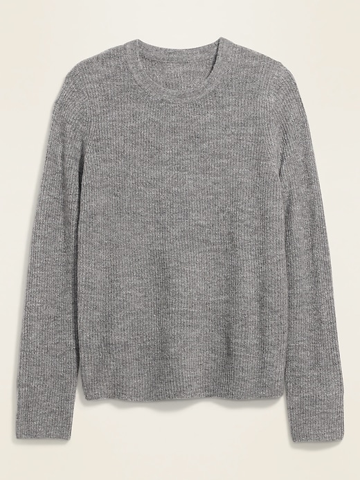 View large product image 2 of 2. Cozy Textured Crew-Neck Sweater for Women