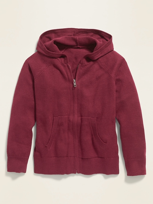View large product image 1 of 3. Uniform Zip-Front Sweater Hoodie for Girls