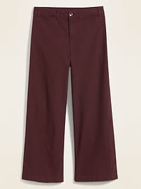 View large product image 3 of 3. High-Waisted Slim Wide-Leg Chinos for Women